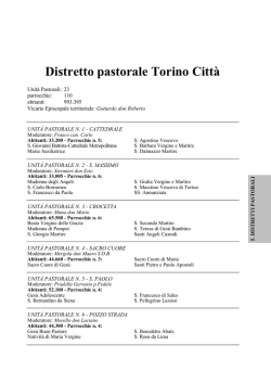 Distretto pastorale Torino Citt&agrave;
