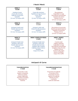 Ristorante Acqua e Vino Menu