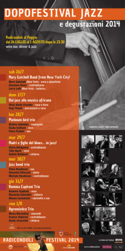 Dopofestival jazz &ndash; Locandina in PDF