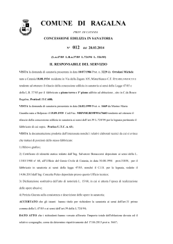 concessione in sanatoria n. 12 del 28-3-2014
