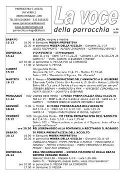 Promemoria Ornago - 14 Dicembre 2014