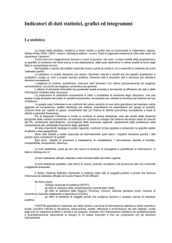 Gli indicatori statistici