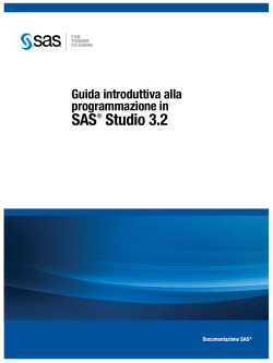 Guida introduttiva alla programmazione in SAS Studio