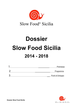 Dossier Slow Food Sicilia