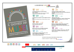 Il Gioved&igrave; dei Musei - Programma 2013-2014