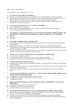 1 SAA - Torino – Diritto pubblico – 9° Esercitazione – online