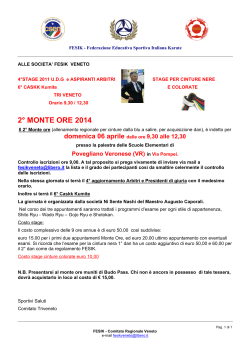 2° MONTE ORE 2014 - Shinryu Karate Trieste