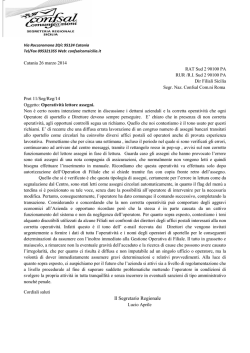 Il Segretario Regionale