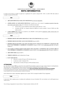 NOTA INFORMATIVA - Comune di San Zenone al Lambro