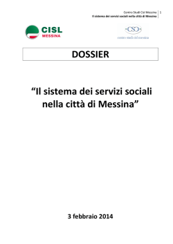 dossier cisl servizi sociali messina