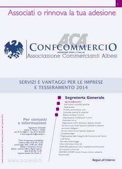 teSSeramento 2014 - Associazione Commercianti Albesi