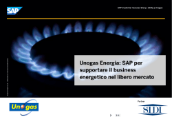 Unogas Energia: SAP per supportare il business