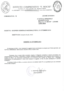 Sciopero 31-10 - Istituto Comprensivo "F. Mochi"