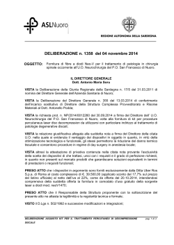 Deliberazione n. 1358 del 4 novembre 2014 [file]