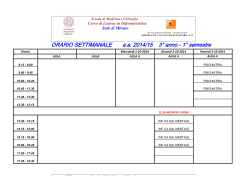 ORARIO SETTIMANALE a.a. 2014/15 3° anno - 1