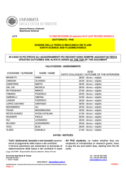 Valutazione AV9 - Università degli Studi di Trieste