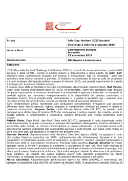 Horizon 2020 Societal Challenge 2 calls for proposals 2015