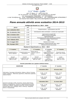 Piano annuale attività - IIS Fermi