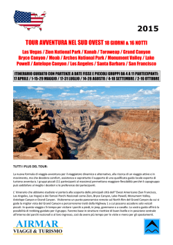 STATI UNITI - TOUR AVVENTURA NEL SUD OVEST
