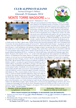 14-01-23 Monte Torre Maggiore - CAI