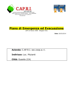 Piano di Emergenza ed Evacuazione