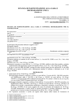Istanza - Comune di San Mauro Cilento