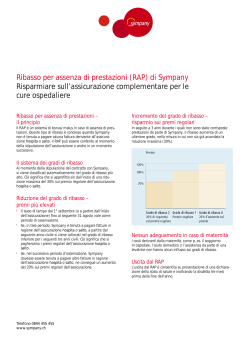 Ribasso per assenza di prestazioni (RAP) di Sympany Risparmiare