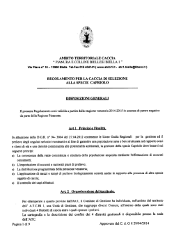 regolamento caccia di selezione capriolo