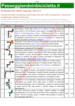 Il roadbook - PasseggiandoInBicicletta.it