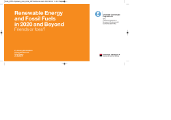 Renewable Energy and Fossil Fuels in 2020 and Beyond