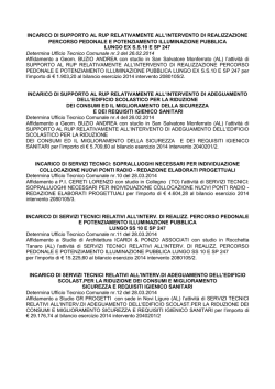 INCARICO DI SUPPORTO AL RUP RELATIVAMENTE