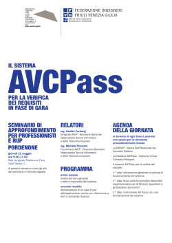 programma avcpass - Architetti Trieste