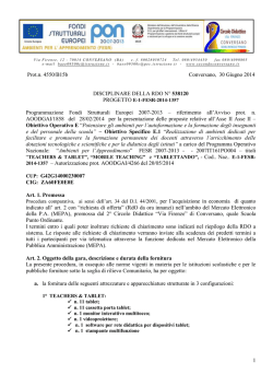 DISCIPLINARE DI GARA RDO 538120