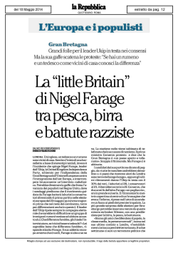 La "little Britain" di Nigel Farage te pesca, birra e