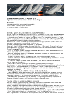Dragone NEWS di marted&igrave; 25 febbraio 2014 Il giornale online dell