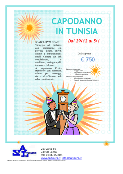 CAPODANNO TUNISIA