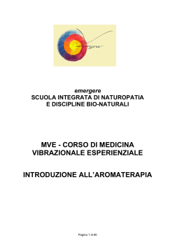 MVE - CORSO DI MEDICINA VIBRAZIONALE ESPERIENZIALE