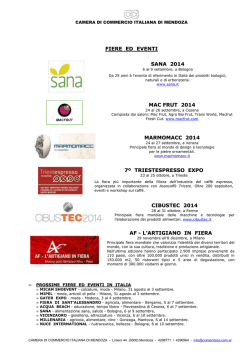 Fiere ed opportunit&agrave; commerciali in Argentina