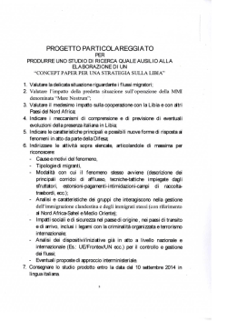 PROGETTO PA RTI COLA REGGI ATO PER PRODURRE UNO