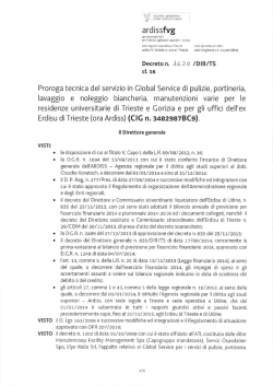 decreto proroga Global service n. 1620 dd 27.10.2014