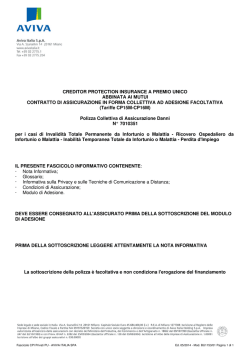 Fascicolo informativo valido dal 31/05/2014