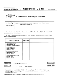 Determinazione aliquote componente TASI