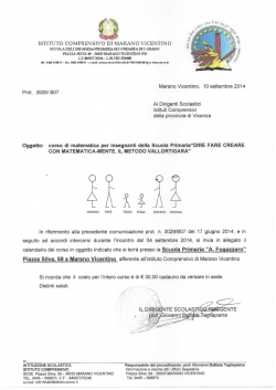 ISTITUTO CO MPREN SIVO D MARAN O VICENTIN