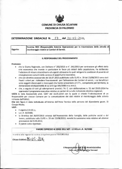 Nomina REO (Responsabile Esterno Operazione)