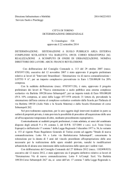 Direzione Infrastrutture e Mobilit&agrave; 2014 04223/033