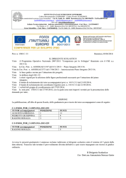 graduatoria provv. tutor PON C1-C5