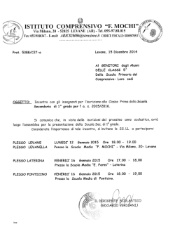 ISCRIZIONE SCUOLA MEDIA - Istituto Comprensivo "F. Mochi"