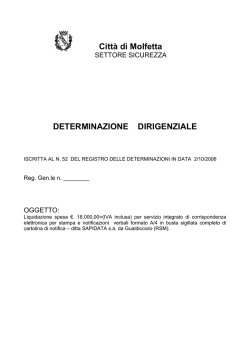 Scarica Allegato - Comune di Molfetta