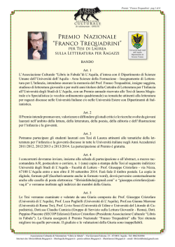 Premio Nazionale “Franco Trequadrini”