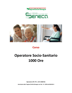 Corso Operatore Socio-Sanitario 1000 Ore